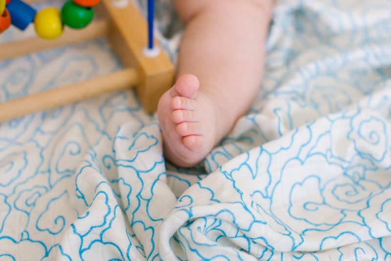 Neko Bambustuch-/Decke - Lokum Blue neko