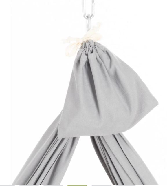 NONOMO Baby Classic - Federwiegen-Set mit Deckenbefestigung - grau nonomo