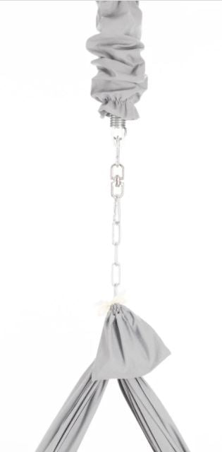 NONOMO Baby Classic - Federwiegen-Set mit Deckenbefestigung - grau nonomo