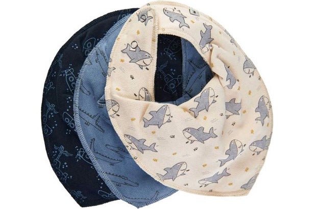 Pippi Dreieckstücher 3er Pack - blue pippi