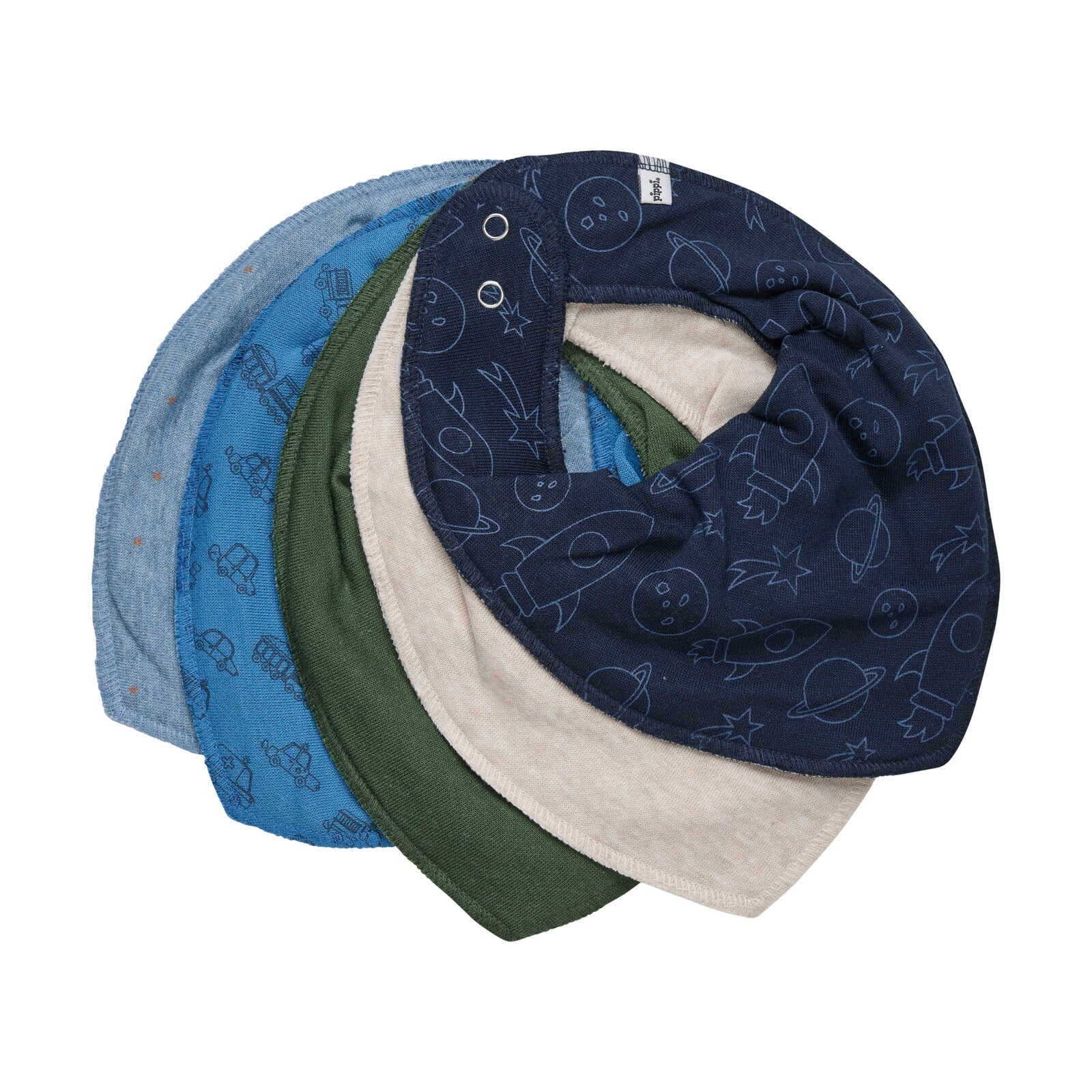 Pippi Dreieckstücher 5er Pack - Ashley Blue purepure