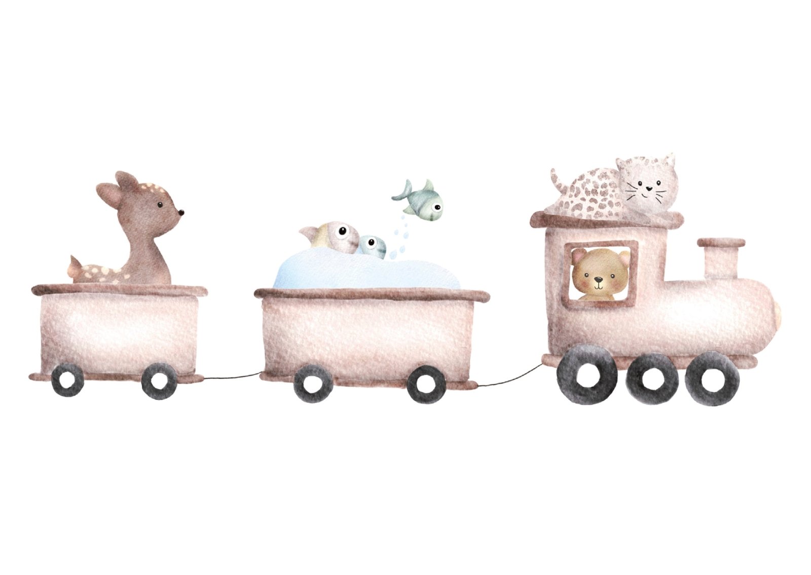 "Tier-Zug" Karte Leo La Douce