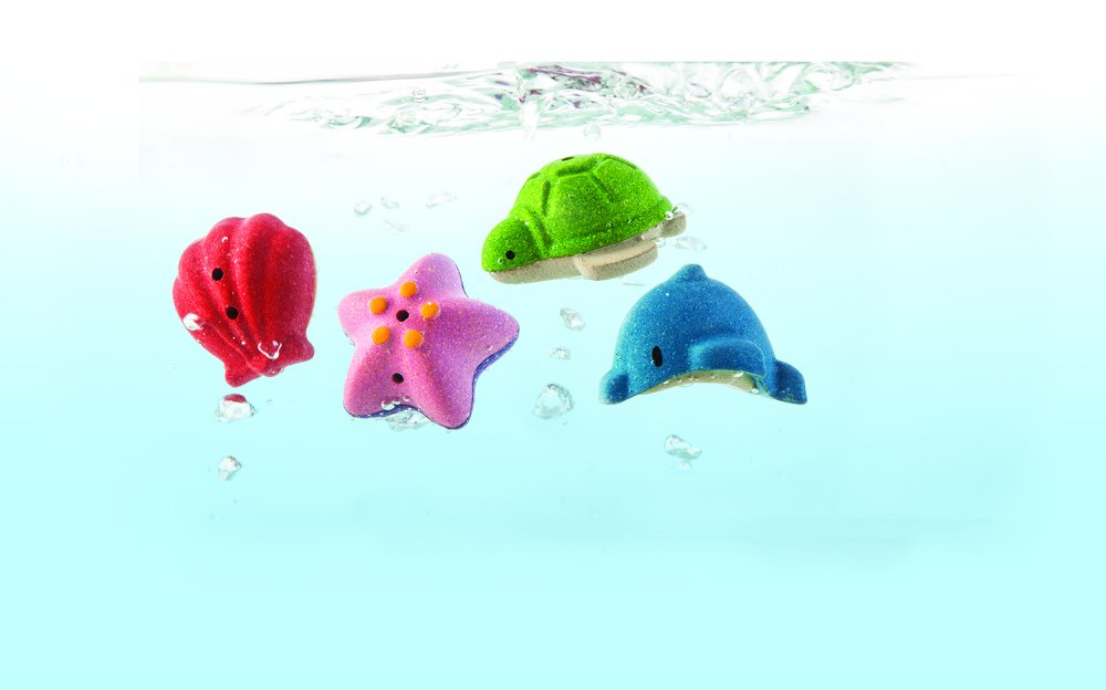 Plan Toys Badeset - Vier Meerestiere Plan Toys