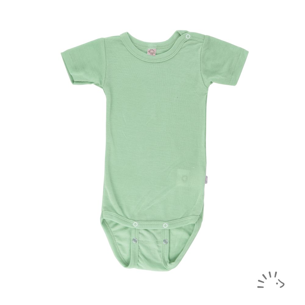 Popolini Body kurzarm - grün mélange Popolini