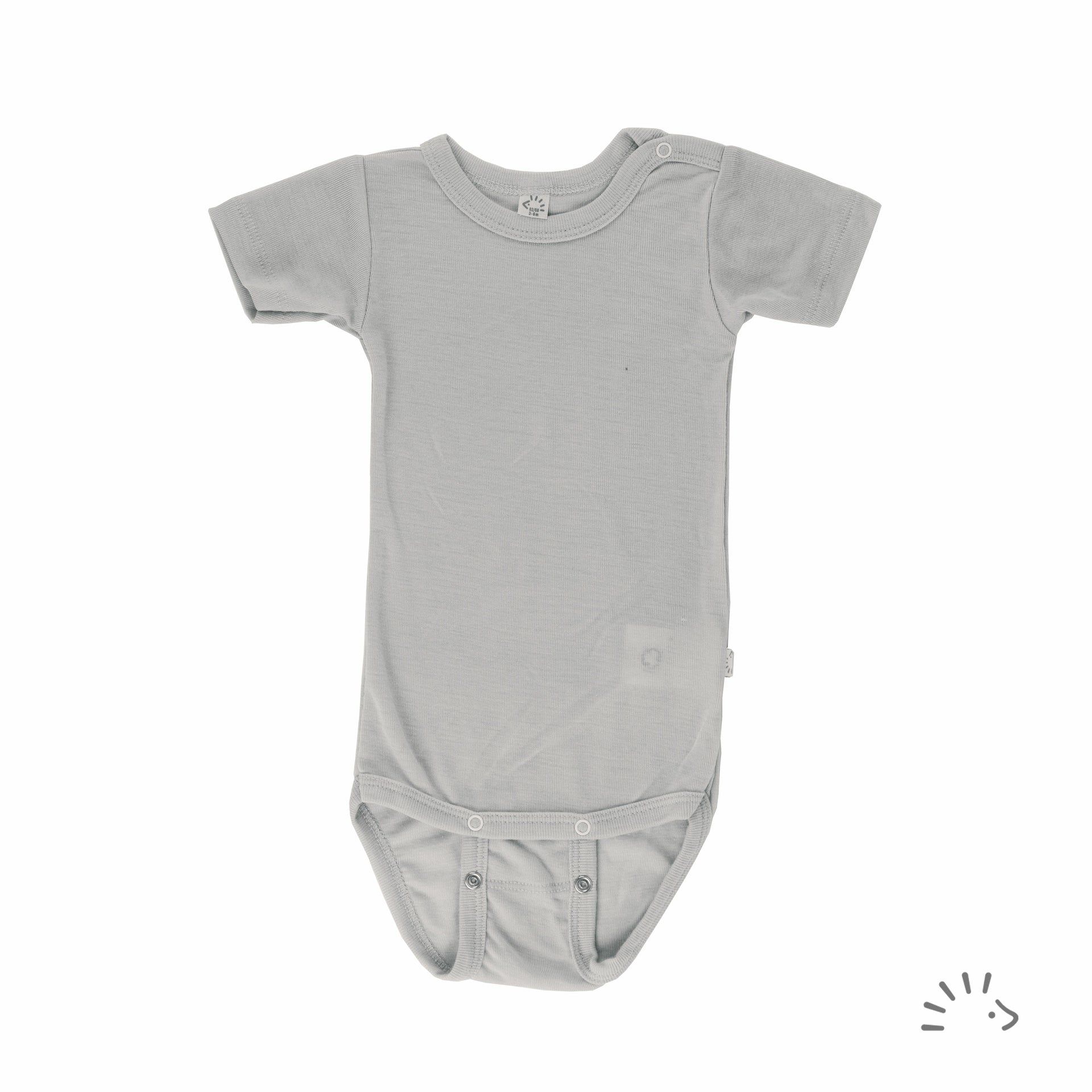 Popolini Body kurzarm - hellgrau Popolini