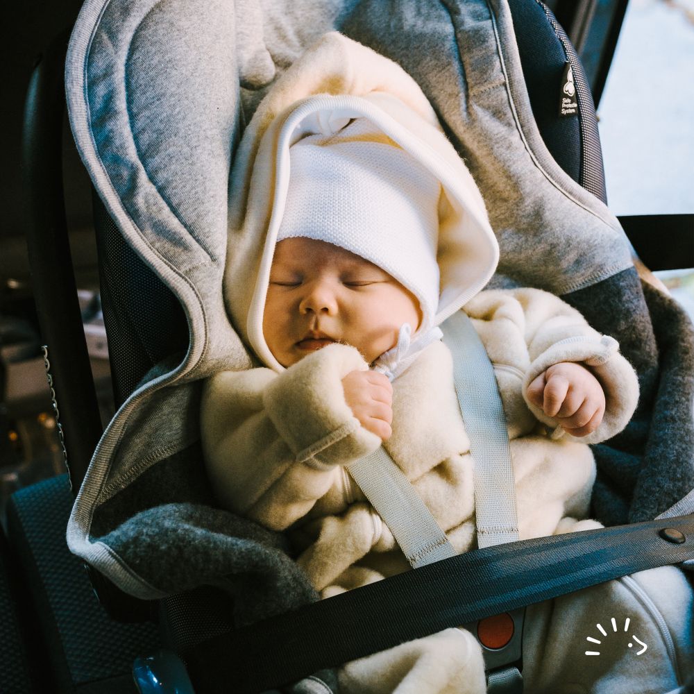 Popolini Overall Wollfleece Eisblau - Familienbande