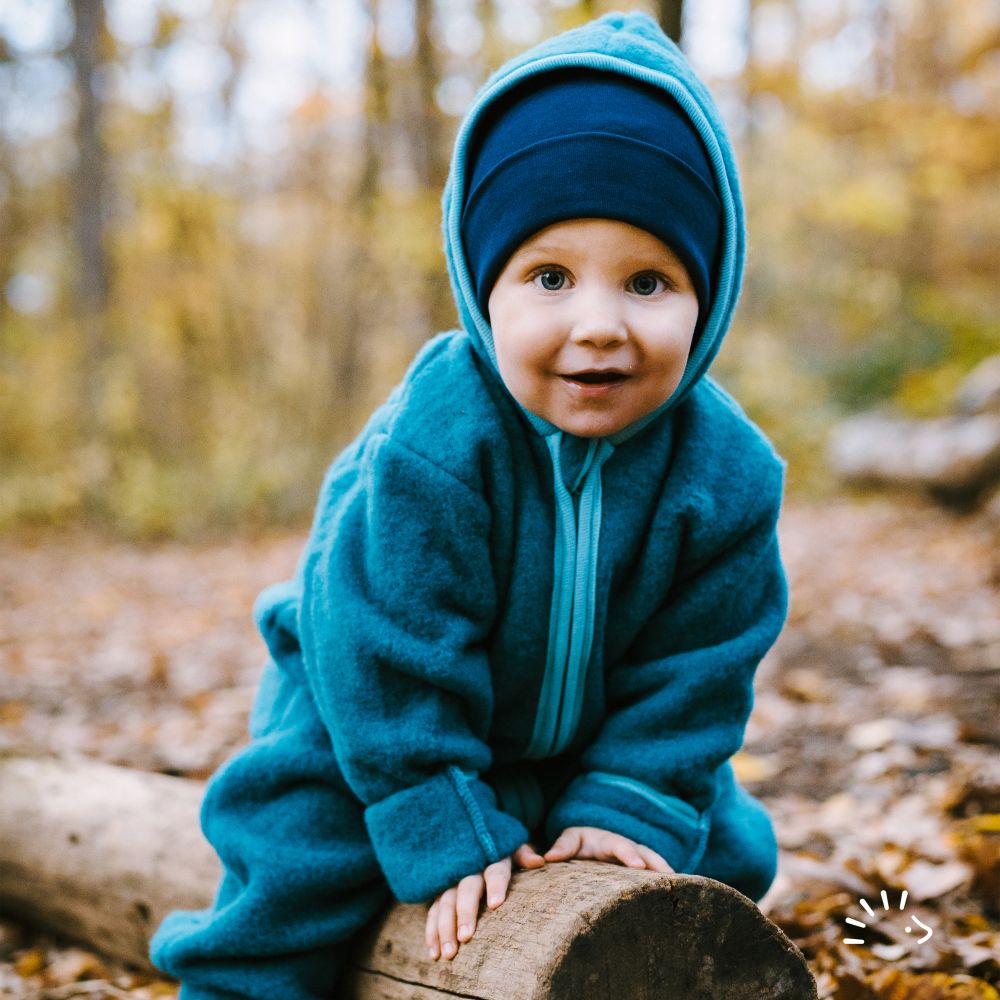 Popolini Overall Wollfleece smaragd Popolini