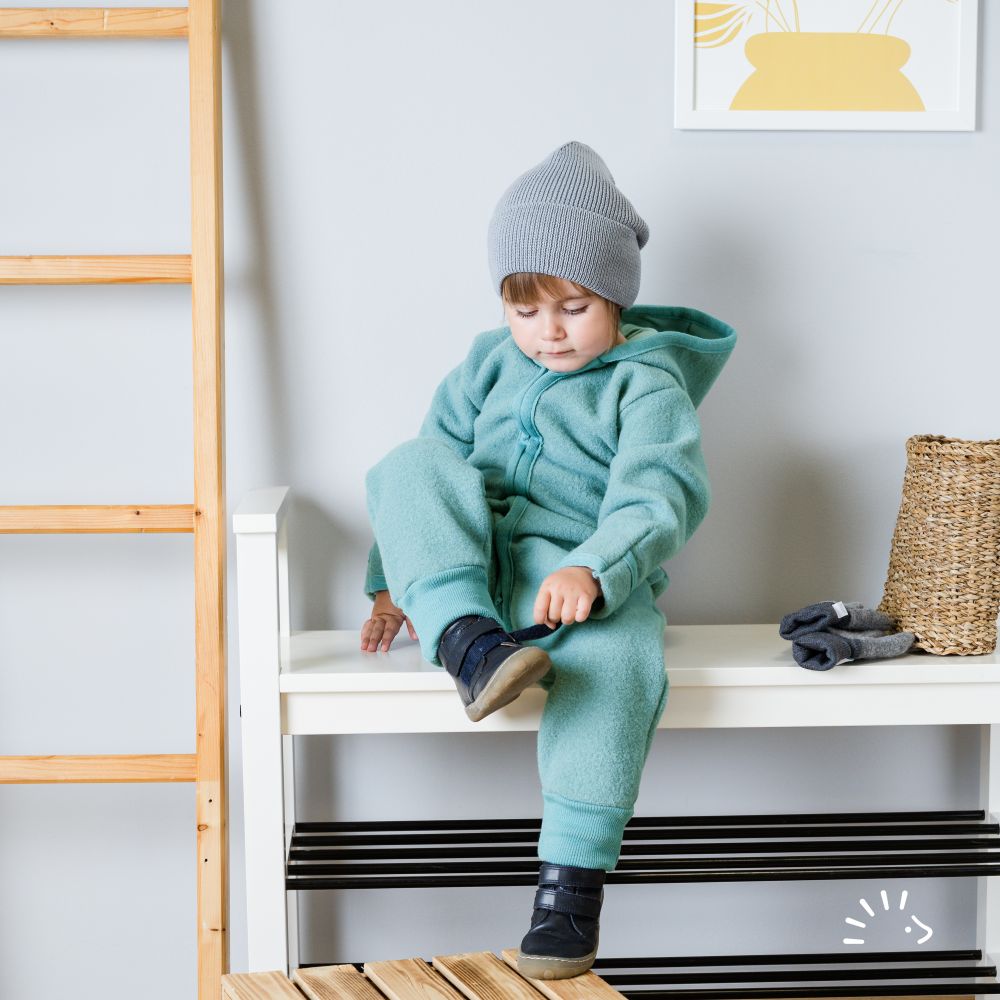 Popolini Overall Wollwalk - teal (türkis) Popolini