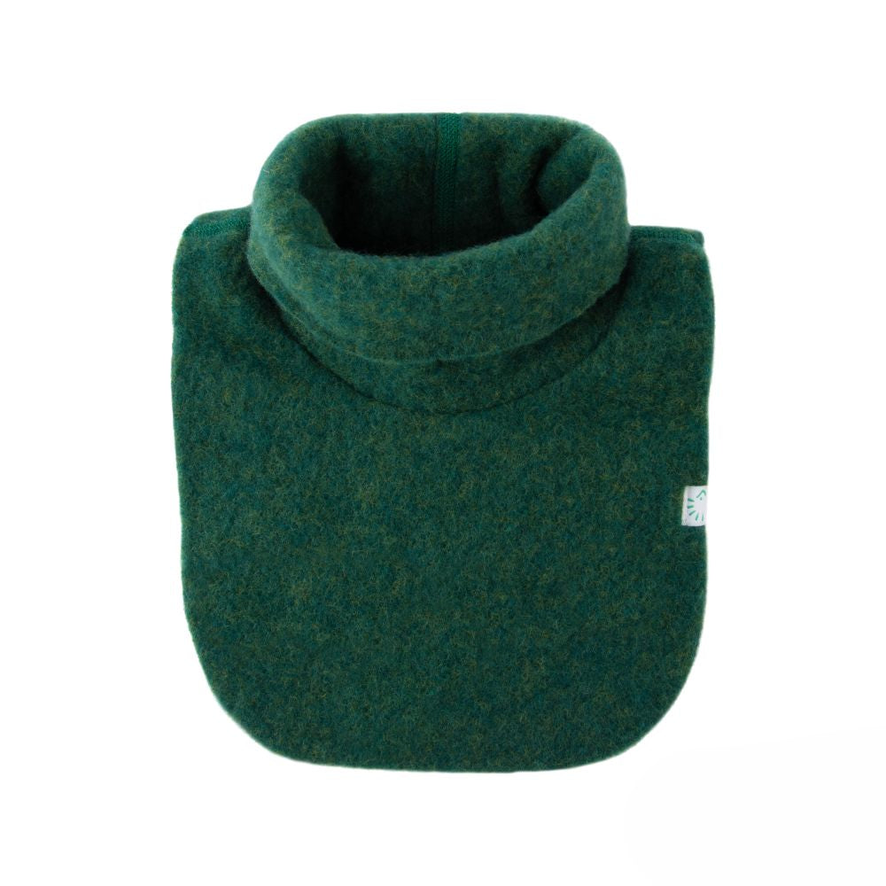 Popolini Schlupfschal Wollfleece - Dunkelgrün Mélange Popolini