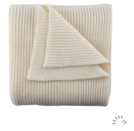 Popolini Strick-Decke - beige Popolini