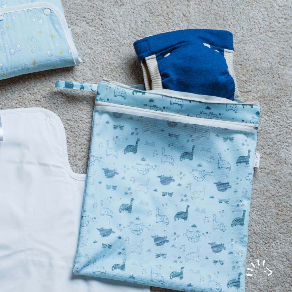 Popolini Wetbag mit Trockenfach - Dino Popolini