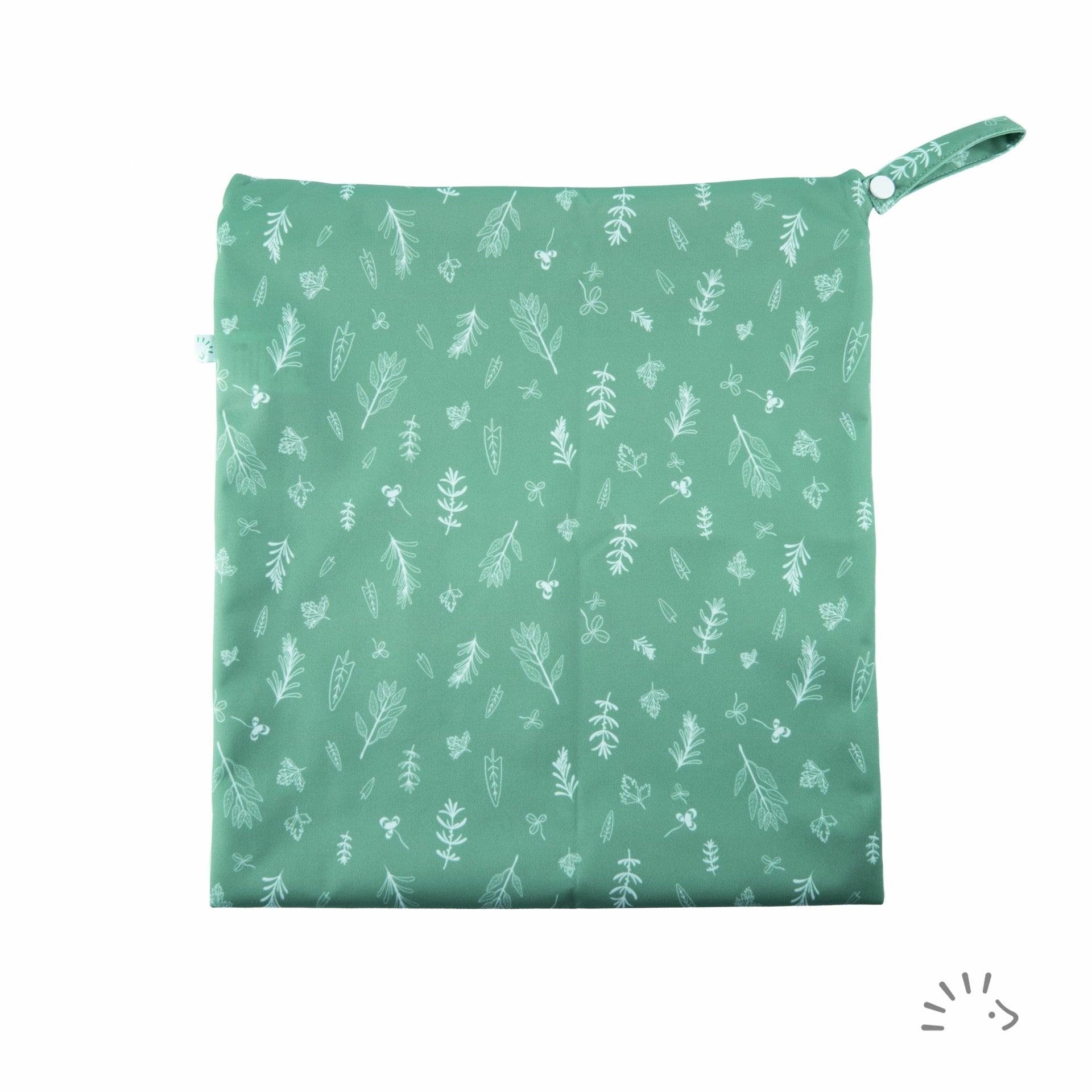 Popolini Wetbag mit Trockenfach - Green Leaves Popolini