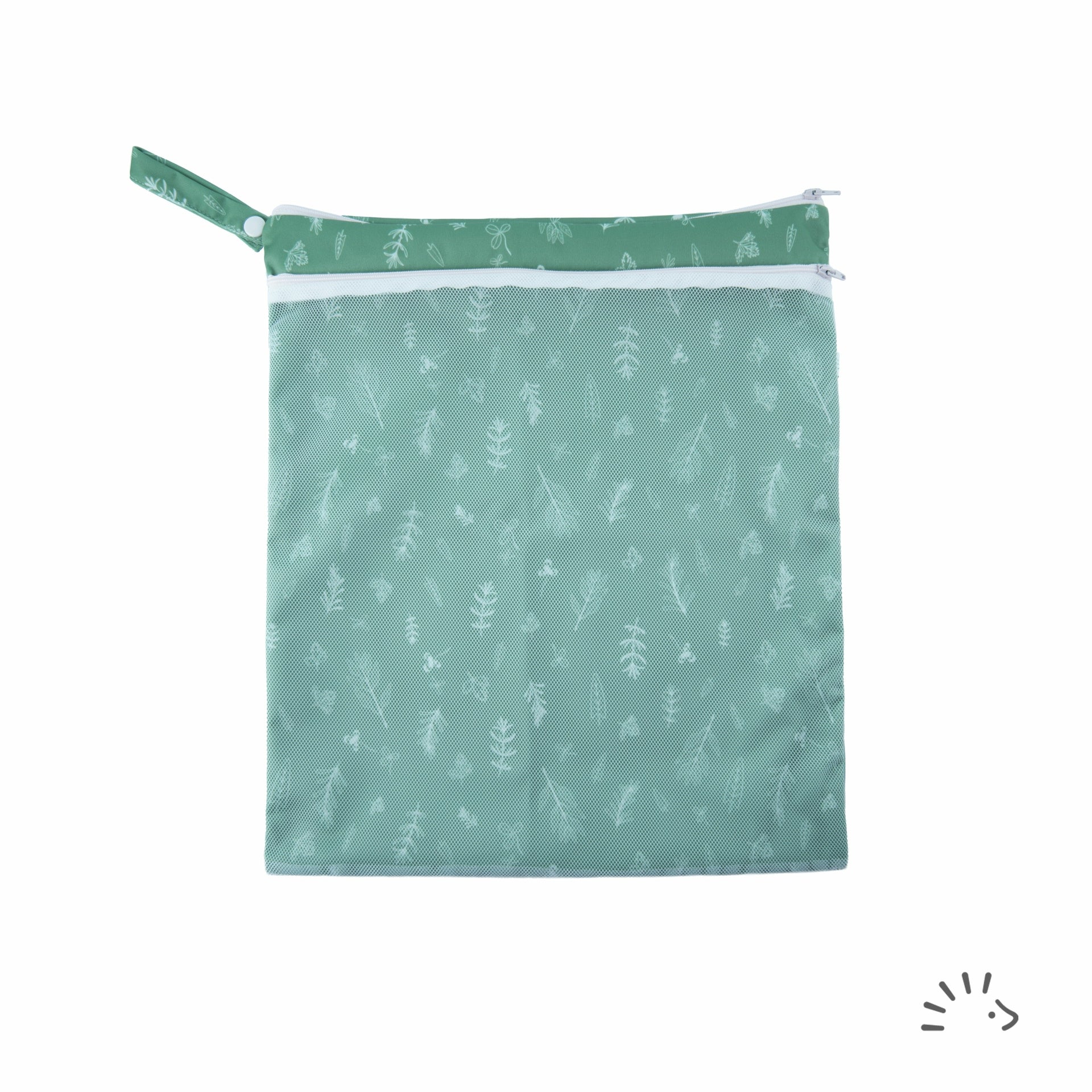 Popolini Wetbag mit Trockenfach - Green Leaves Popolini