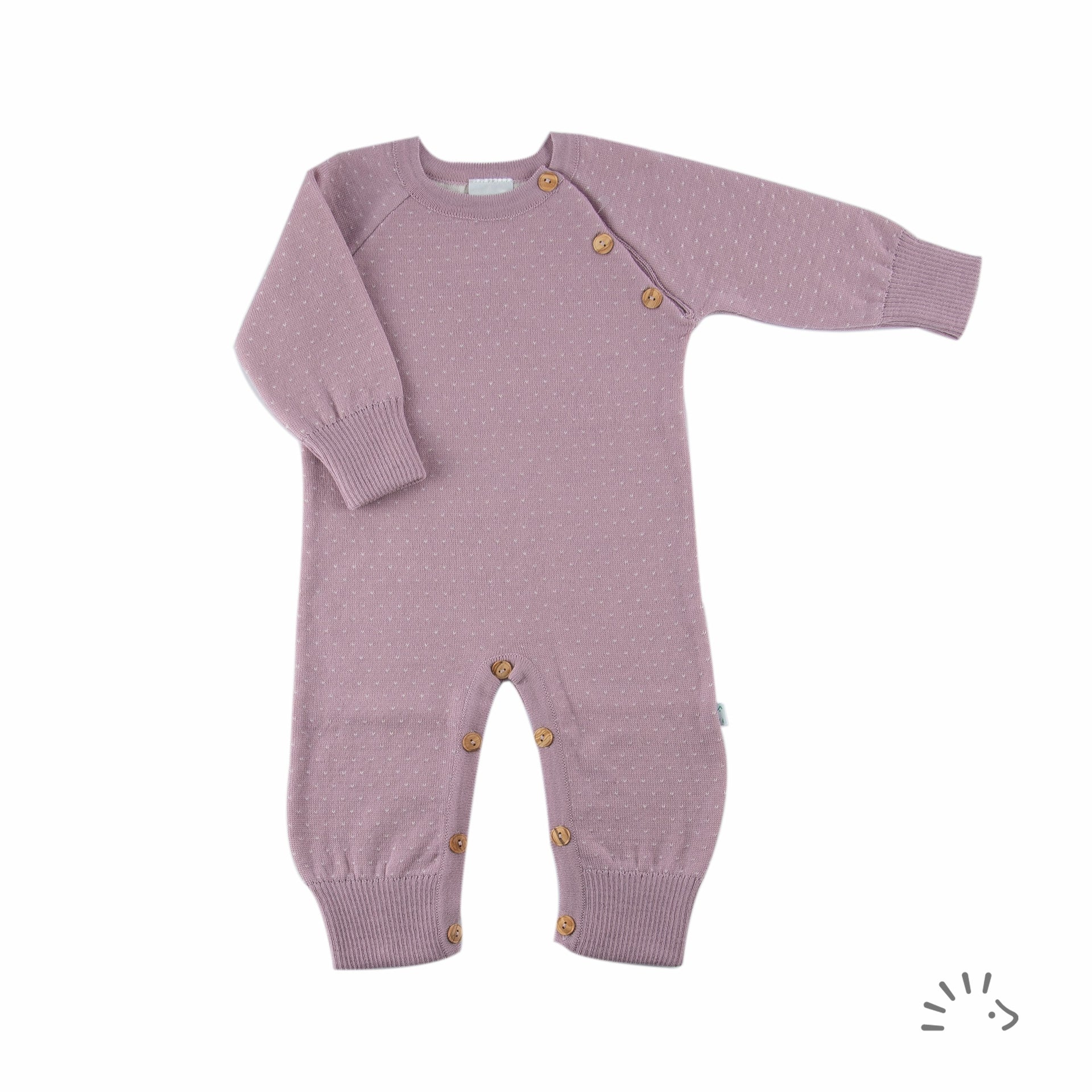 Popolini Wollstrick-Overall - Rose Minidots Popolini