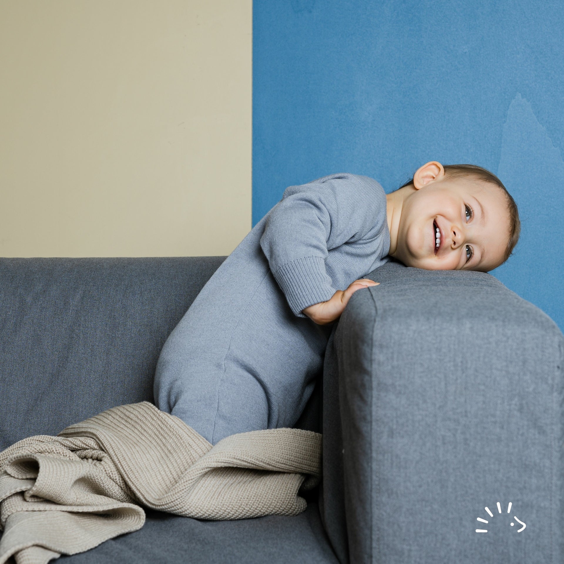 Popolini Wollstrick-Overall - Rose Minidots Popolini