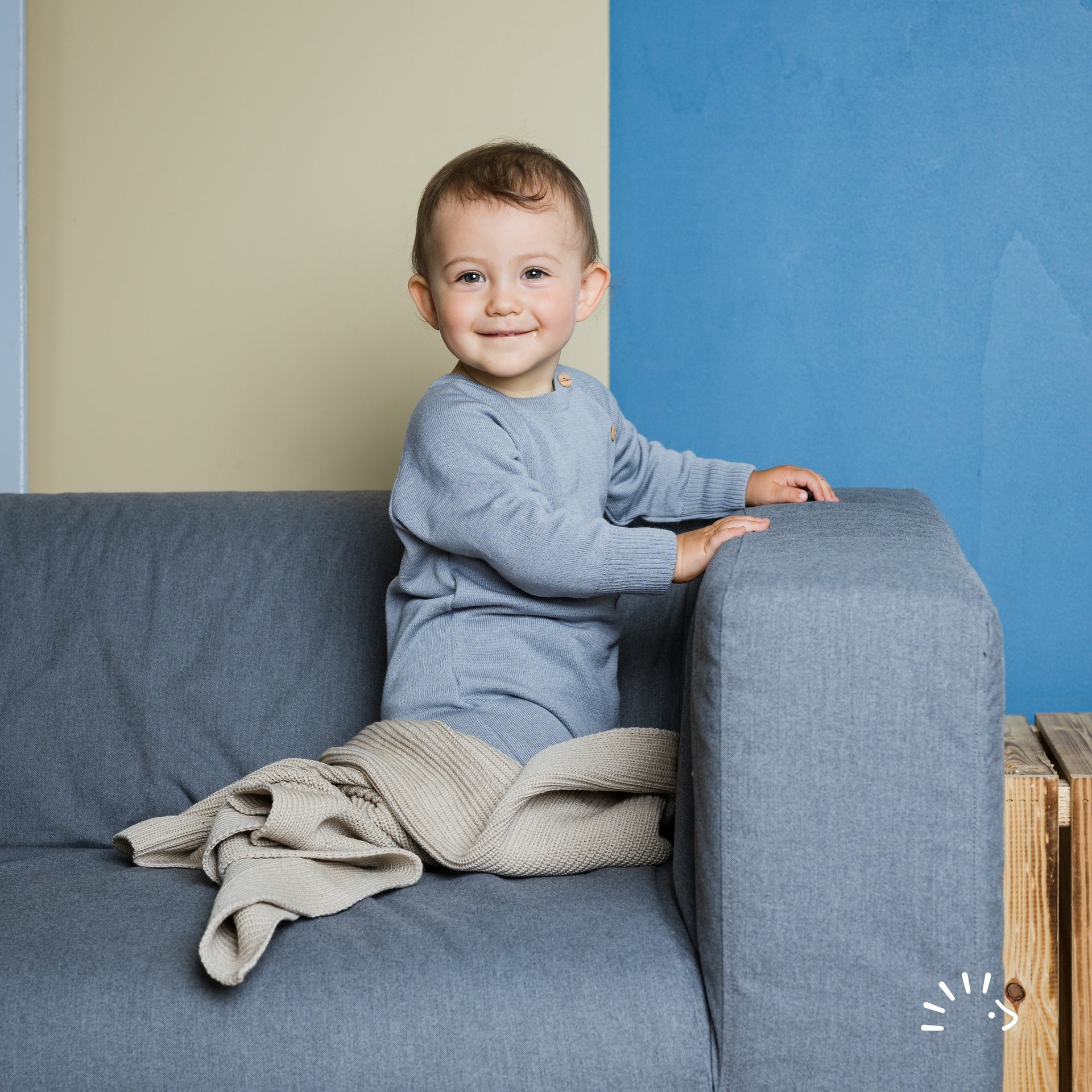 Popolini Wollstrick-Overall - Rose Minidots Popolini