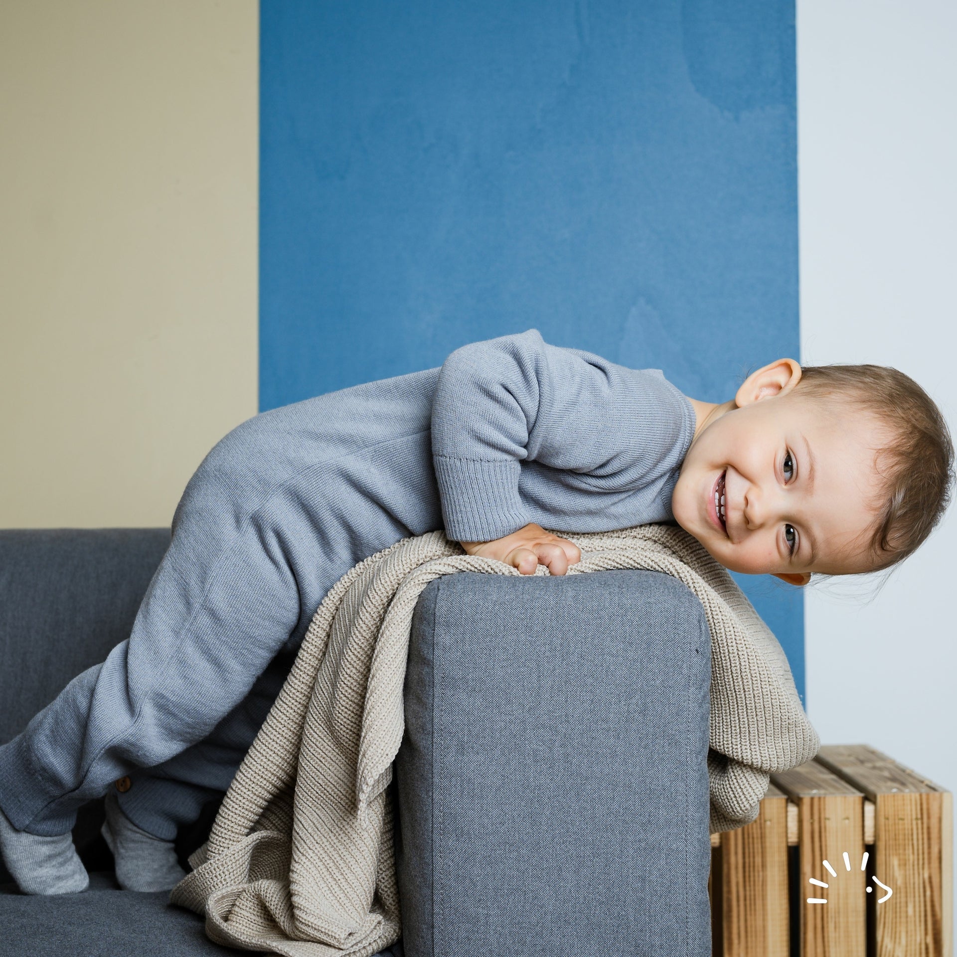 Popolini Wollstrick-Overall - Rose Minidots Popolini