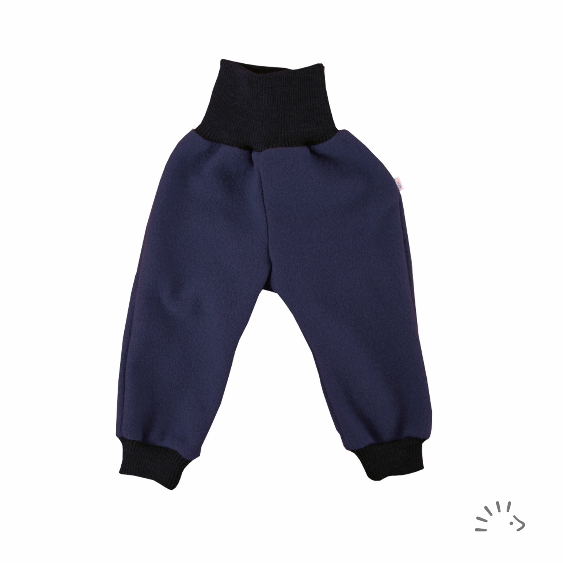 Popolini Wollwalk Hose - blau Popolini