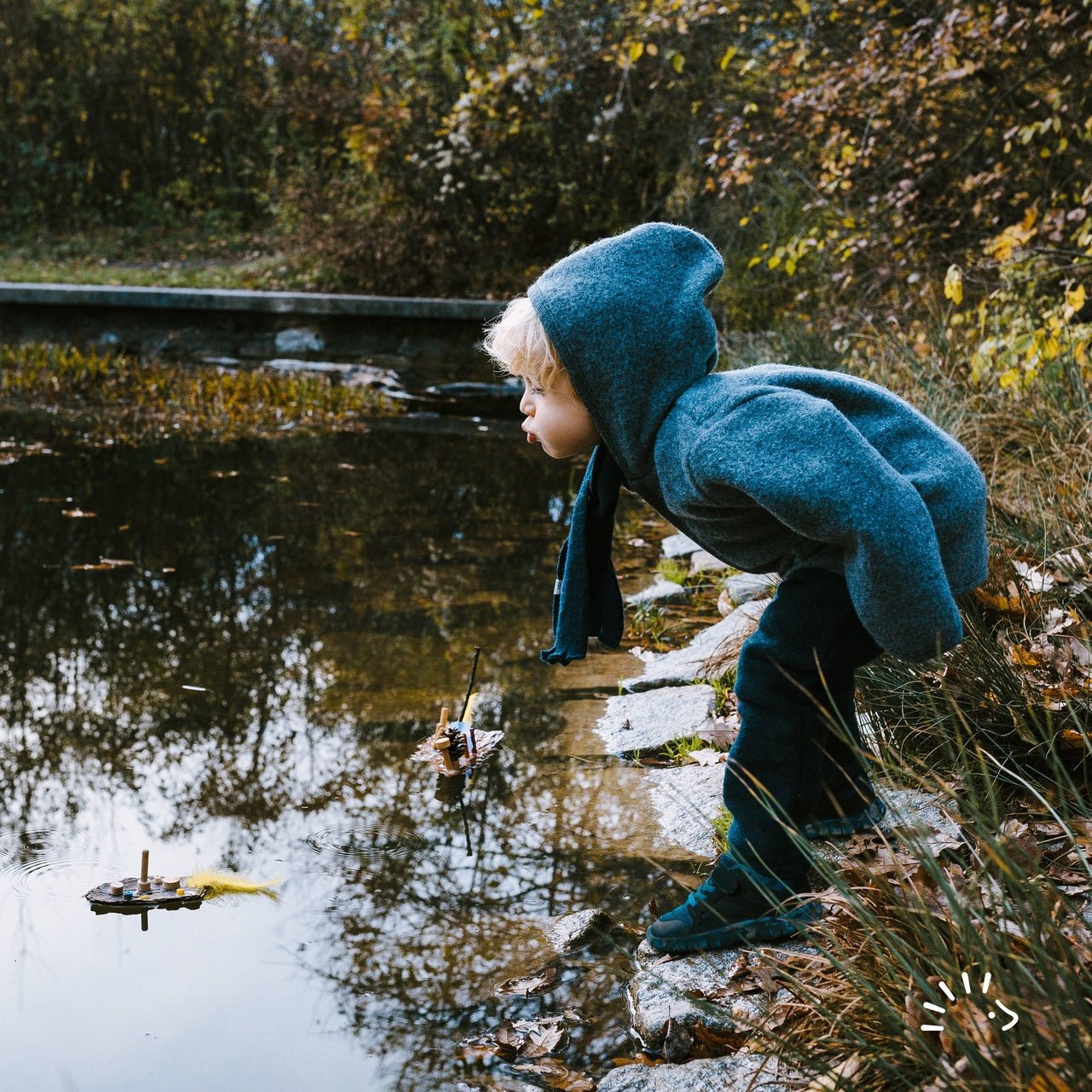 Popolini Wollwalk Jacke - anthrazit - Familienbande