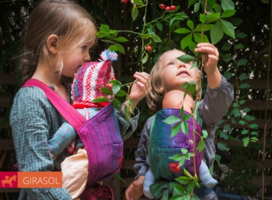 Puppentrage Mini Mysol Candy Clouds pink- Girasol Girasol