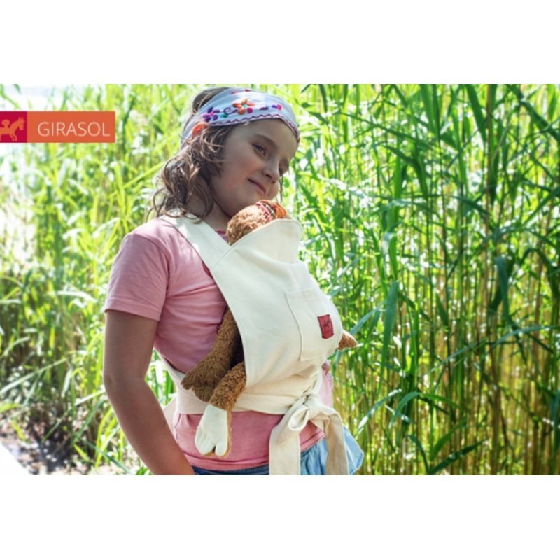 Puppentrage Mini Mysol Natura mit Wachsmalstiften Girasol
