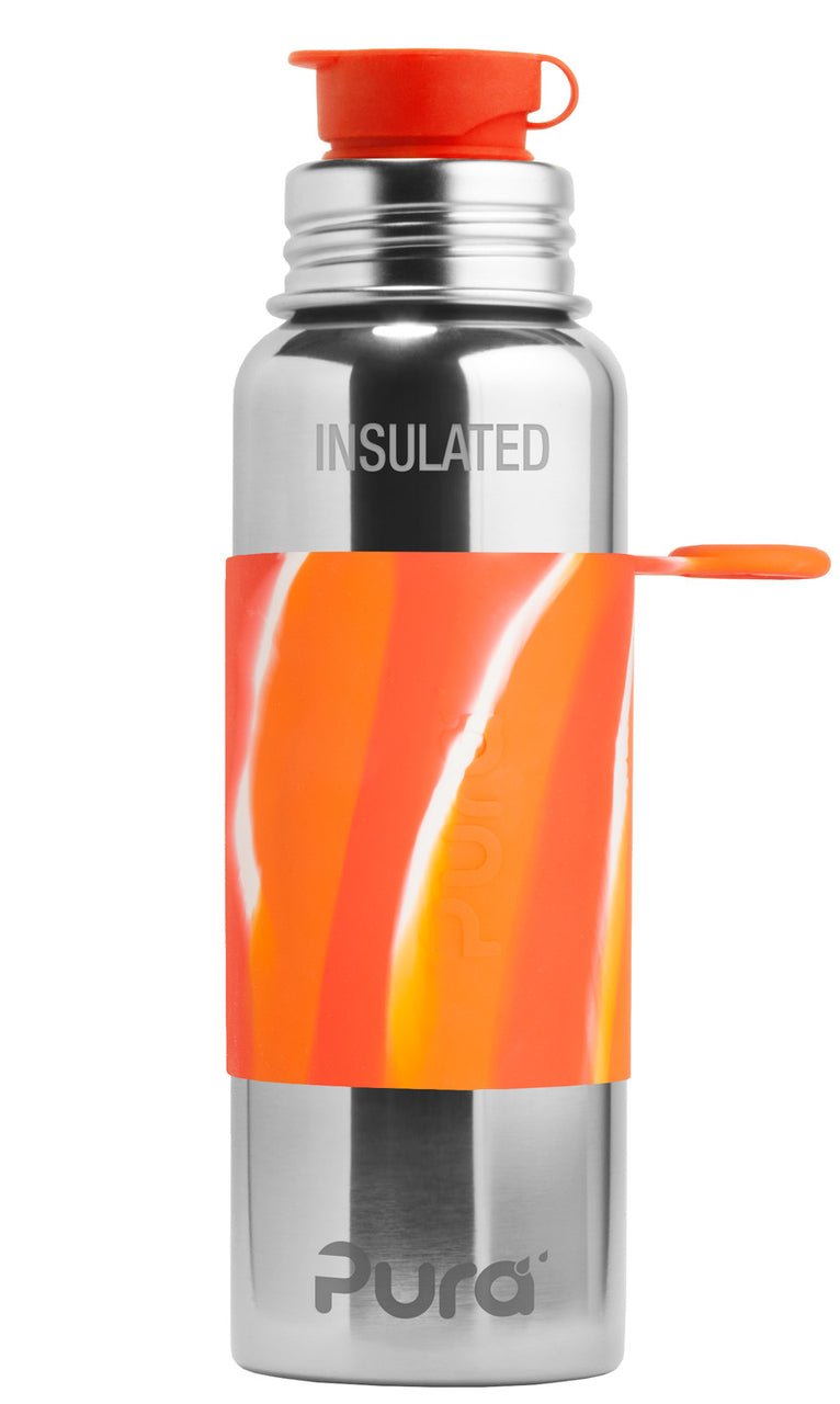 Pura Flasche: Sport Isolierflasche 650 ml orange swirl Pura