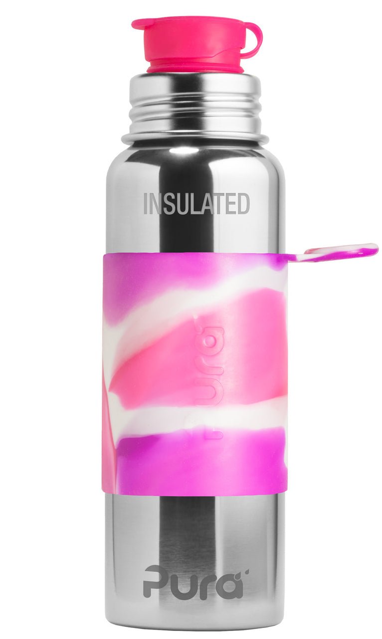 Pura Flasche: Sport Isolierflasche 650 ml pink swirl Pura