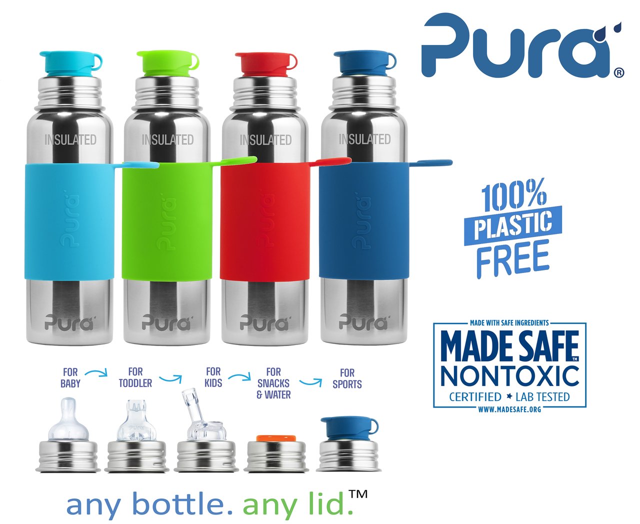 Pura Flasche: Sport Isolierflasche 650 ml Pura