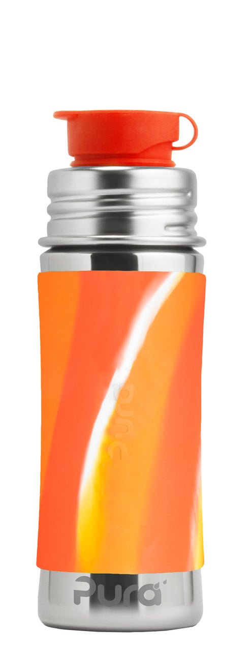 Pura Sportflasche 325ml orange swirl Pura