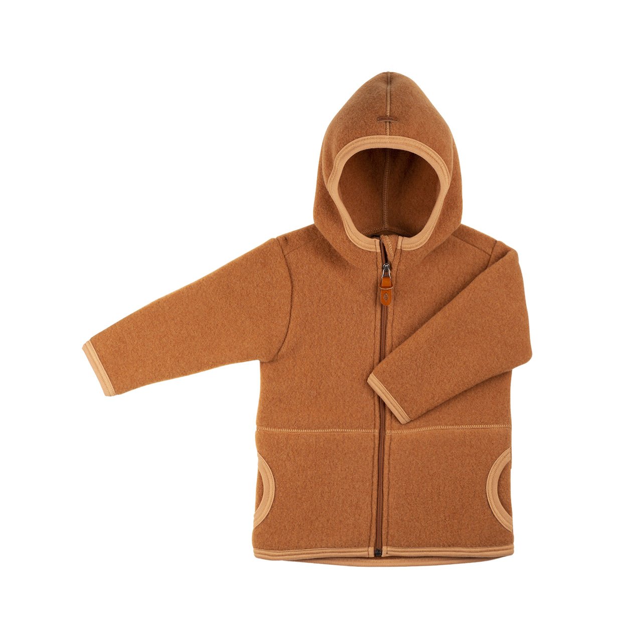 Pure Pure Woll-Fleece-Jacke - karamell - Familienbande