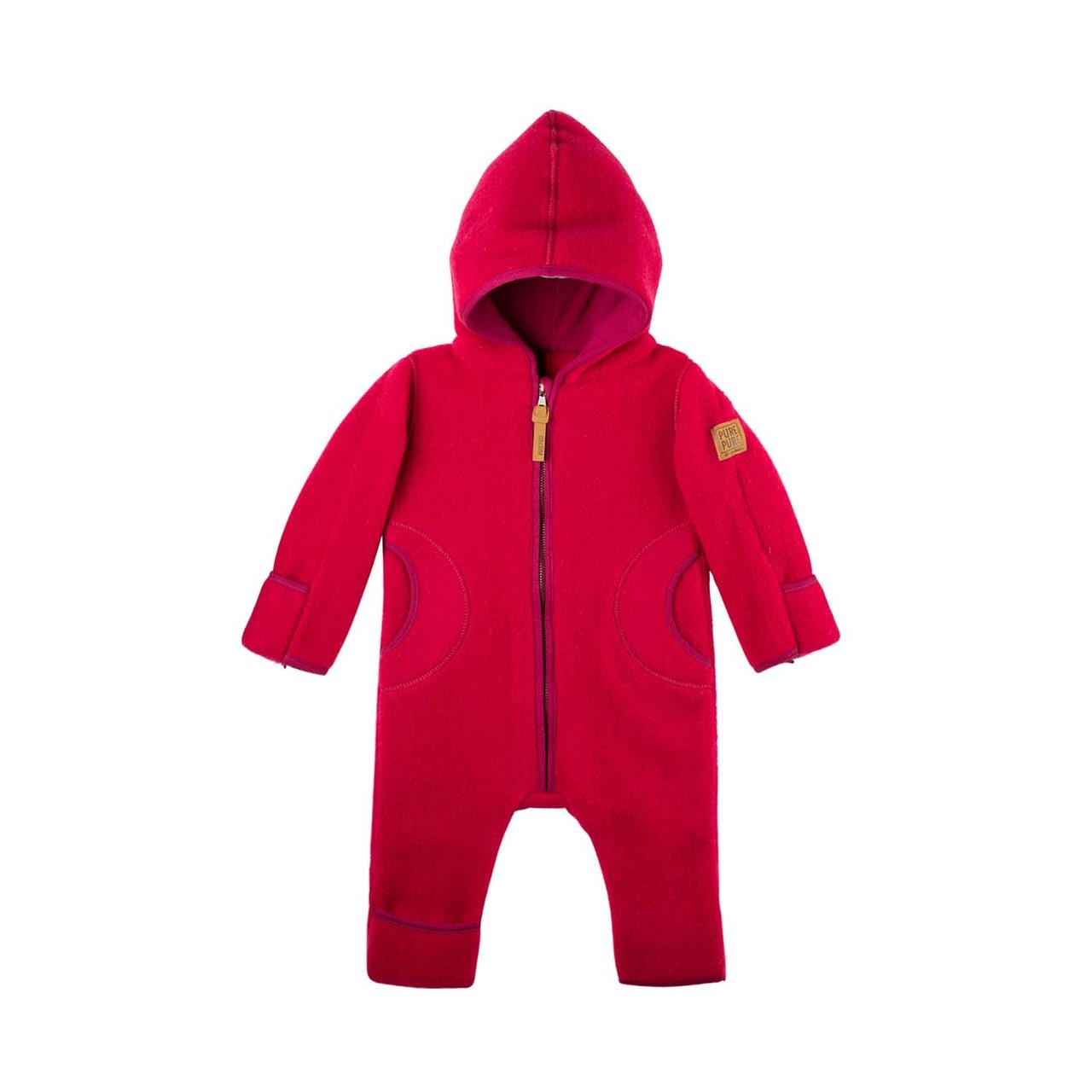 Pure Pure Woll-Fleece-Overall himbeere purepure