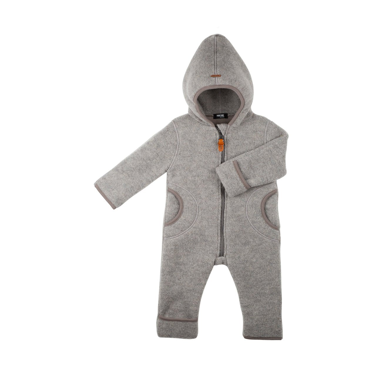 Pure Pure Woll-Fleece-Overall - moonrock - Familienbande