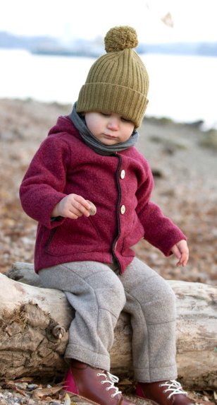 Pure Pure Wollwalk-Hose recycled - beere purepure