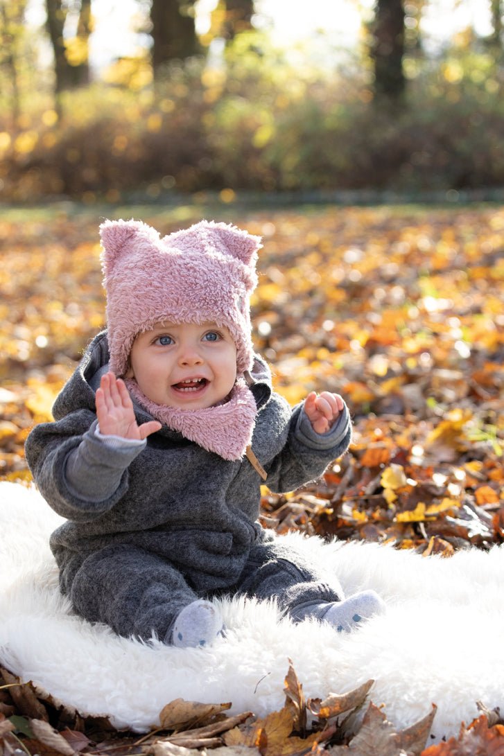 Pure Pure Wollwalk-Overall mit langem Reissverschluss - grau melange purepure