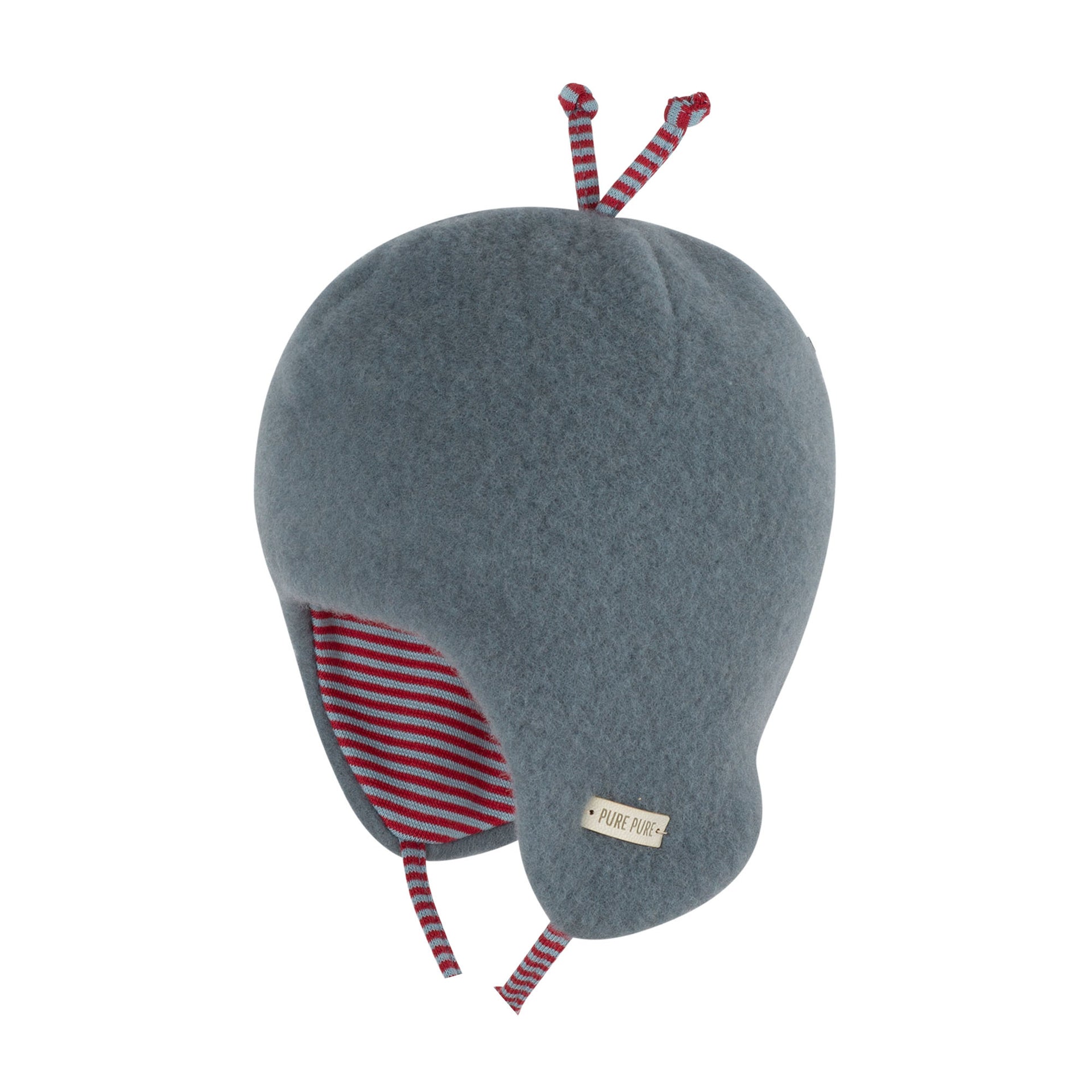 PurePure Baby-Binde Fleece Mütze - stormy blue purepure