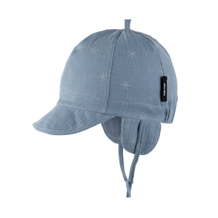 PurePure Baby Bindemütze storm blue - nuschi Stoff purepure