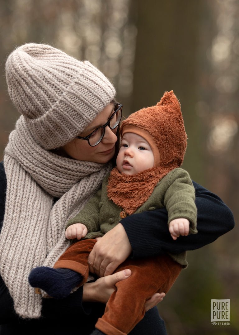 PurePure Baby Halstuch - walnuss - Familienbande