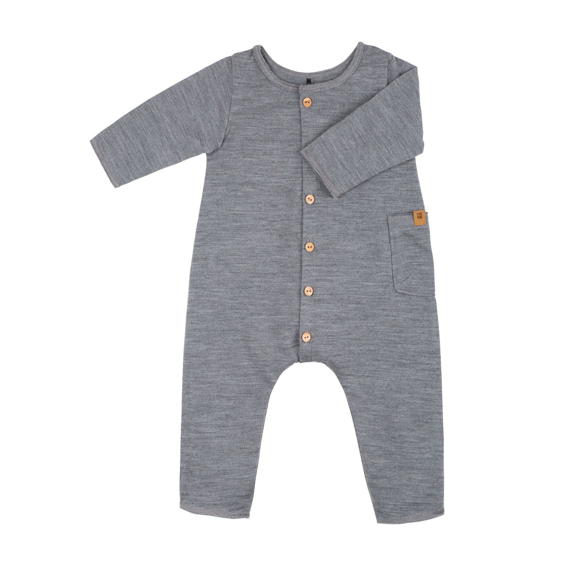 PurePure Baby-Jumper Feinstr. - silbergrau purepure