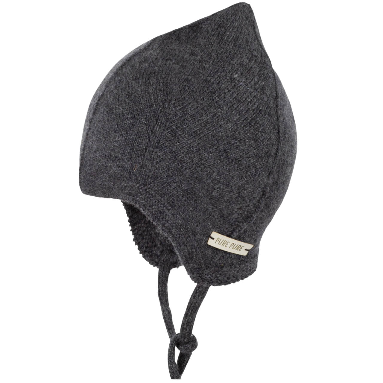 PurePure Baby-Mützchen Kaschmir/Merino - anthrazit - Familienbande