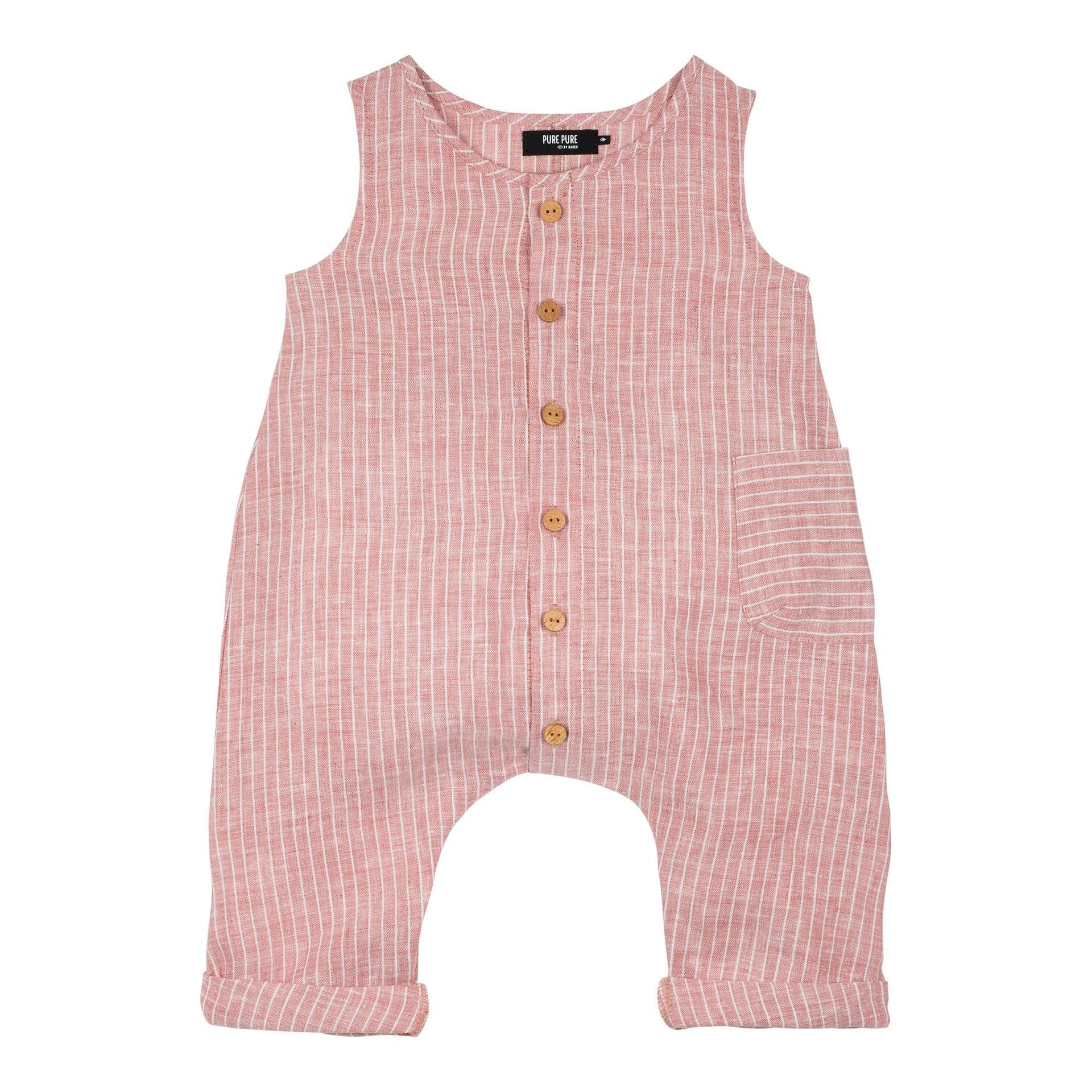 PurePure Latzhose Leinen - faded rose purepure