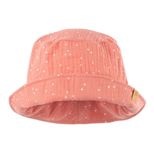 PurePure Musselin Schlapphut - rose Punkte purepure