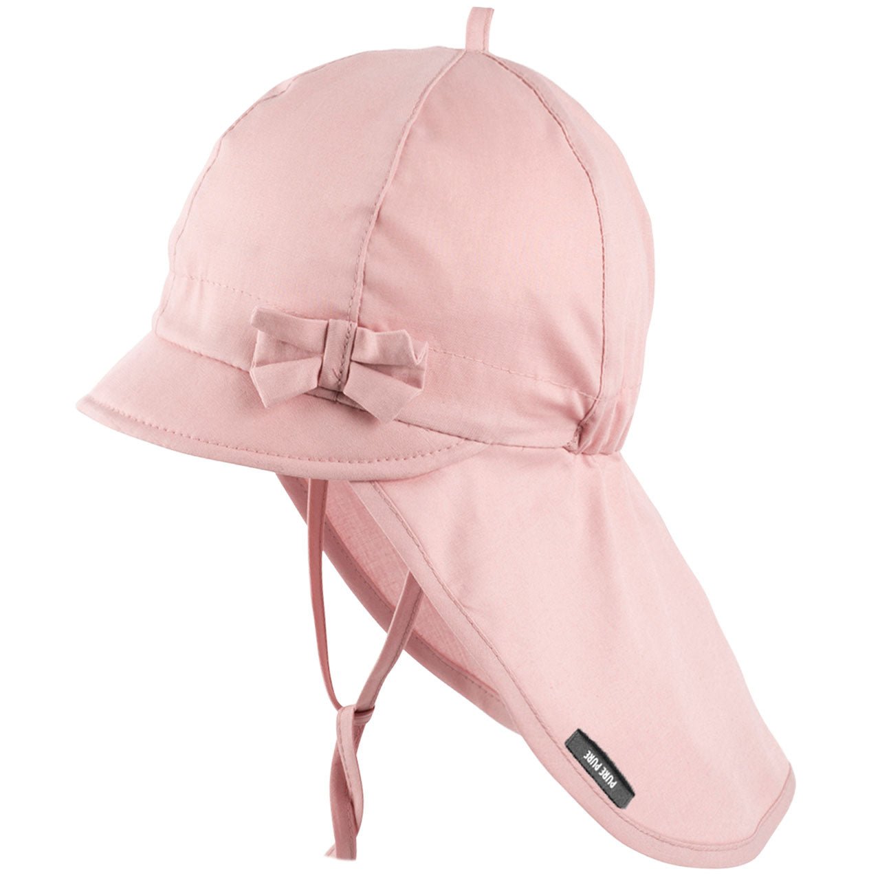 PurePure Mütze mit Nackenschutz und Schleife Strawberry Cream purepure