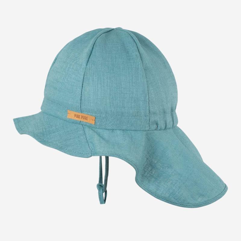 PurePure Mütze Nackenschutz Leinen - Arctic purepure