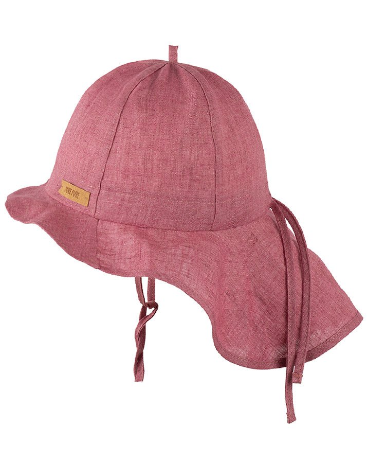 PurePure Mütze Nackenschutz Leinen - Cassis purepure