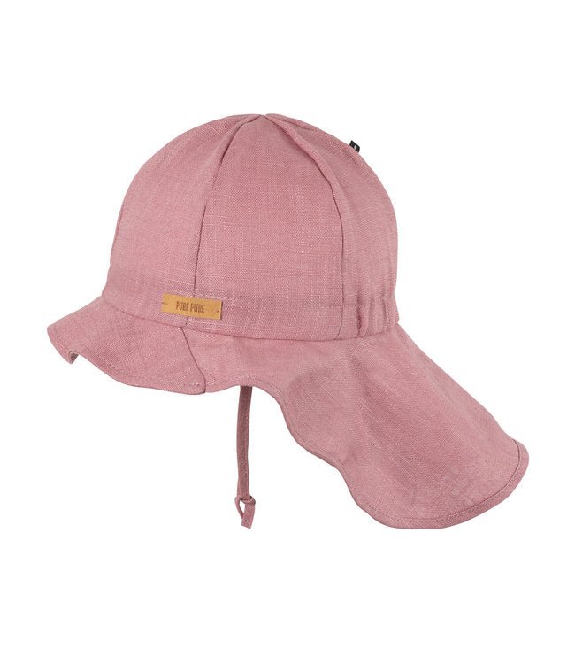 PurePure Mütze Nackenschutz Leinen - Dusty Rose purepure