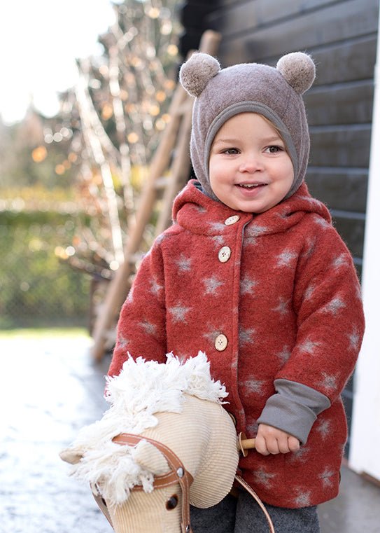 PurePure -Schlupfmütze mit Ohren - moos purepure