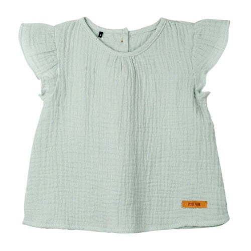 PurePure Shirt Musselin - light green - Familienbande