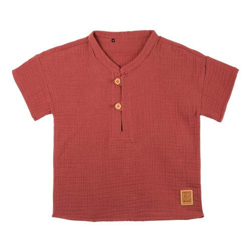 PurePure Shirt Musselin - Wine purepure