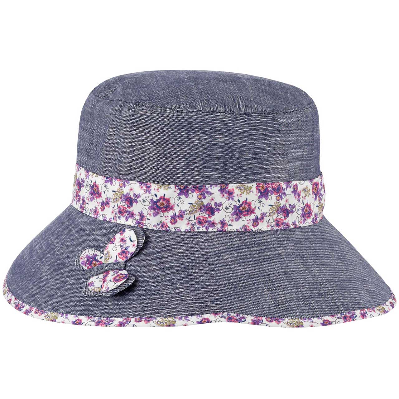 PurePure Sonnenhut - jeansblau Blumen purepure