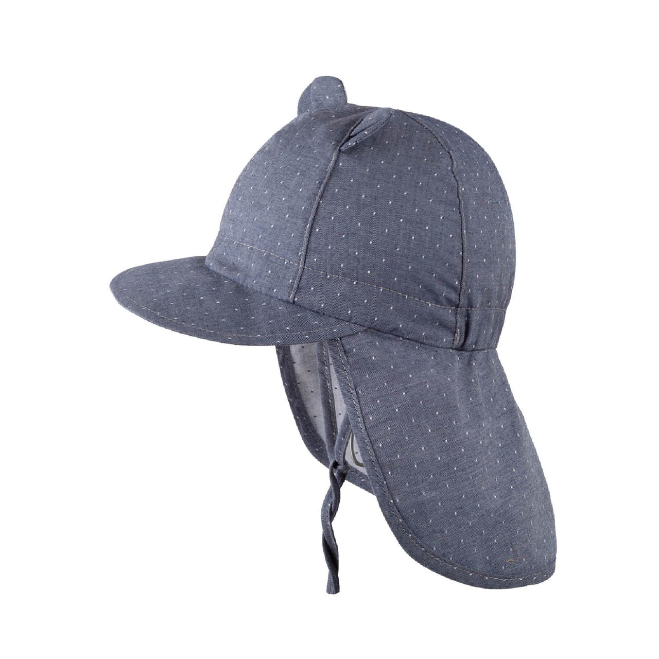 PurePure Sonnenhut Mini Nackenschutz mit Ohren - Indigo purepure